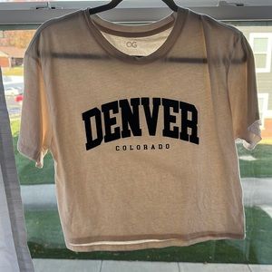 Womens Cream Crop Top